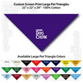 22"x22"x29" Purple Custom Printed Imported 100% Cotton Pet Bandanna
